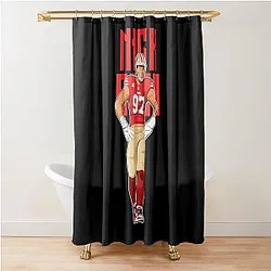 Nick Bosa Stand on Bold Shower Curtain