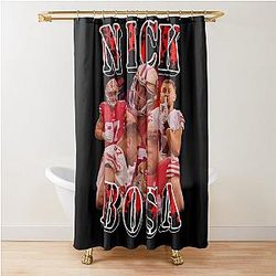 Nick Bosa Football Shower Curtain