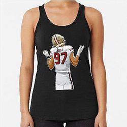 Nick Bosa Sacking Racerback Tank