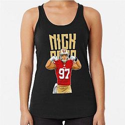 Nick Bosa Muscle Bold Racerback Tank Top