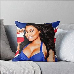 Nicki Minaj Union Jack UK Flag Throw Pillow