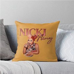 Red Ruby da Minaj Artwork Throw Pillow