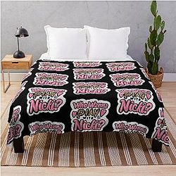 Who Wants to Play with Nicki Minaj Light Pink Cheetah Print Throw Blanket