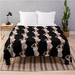 Nicki Minaj Patriotic Salute Throw Blanket
