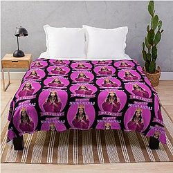 In Queen Nicki Minaj Artwork in Pink Throw Blanket