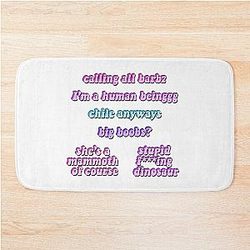 Nicki Minaj Funny Quotes Sticker Pack - Meme Sayings Songs TikTok Queen Pink Friday Roman's Revenge Songs Anaconda Merch Apparel Face Sleeping Laughing Birthday Christmas Gift Fan Art pfp Bath Mat