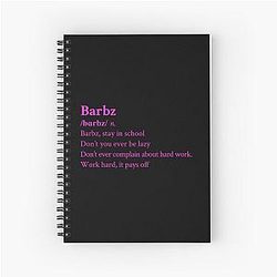 Nicki Minaj Barbz Aesthetic Black Spiral Notebook
