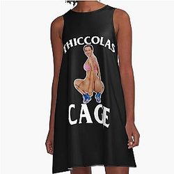 Body of Nicki Minaj Thickeolas Cage A-Line Dress