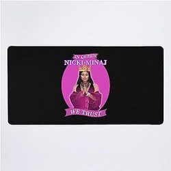 Nicki Minaj We Trust Artwork In Pink Desk Mat