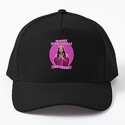 Nicki Minaj We Trust Artwork In Pink Baseball Cap