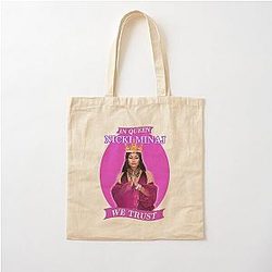 Nicki Minaj We Trust Artwork in Pink Cotton Bag