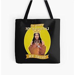 In Nicki Minaj Trust Artwork, in Yellow All Print Tote Bag