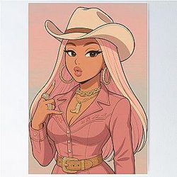 Nicki Minaj Anime Design Poster