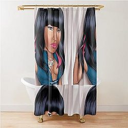 Nicki Minaj Caricature CelebToonz Shower Curtain
