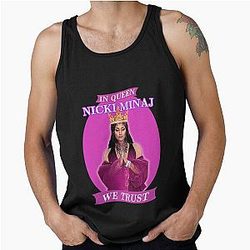 In Queen Nicki Minaj Trust Artwork In Pink Tank Top