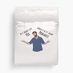 Nick Miller Outline Duvet Cover
