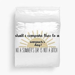 Nick Miller Summer Day Quote Duvet Cover