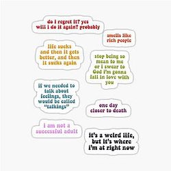 Nick Miller Quotes Rainbow Sticker