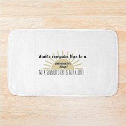 Nick Miller Summer's Day Quote Bath Mat