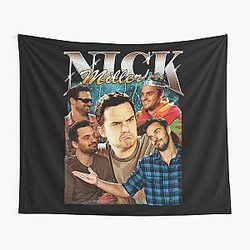 Nick Miller Vintage T-shirt Nick Miller Retro Fan Tees Tapestry