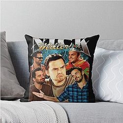 Nick Miller Homage Vintage Tshirt, Nick Miller Retro Fan Tees Throw Pillow, Nick Miller Fan Tees