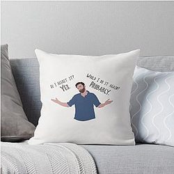Nick Miller Outline Quote Throw Pillow