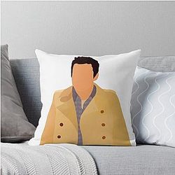 Nick Miller Trench Coat Vector Throw Pillow
