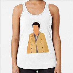 Nick Miller Trench Coat Vector Racerback Tank Top