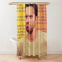 Nick Miller Stone Cold Shower Curtain