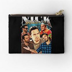Nick Miller Vintage Tshirt, Nick Miller Retro Fan Tees Zipper Pouch