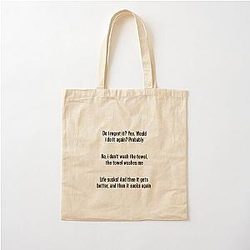 Nick Miller quote cotton tote bag