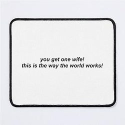 You Get One Wife! Nick Miller, New Girl Mouse Pad
