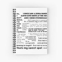 New Girl Nick Quotes Spiral Notebook