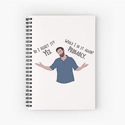 Nick Miller Outline Spiral Notebook