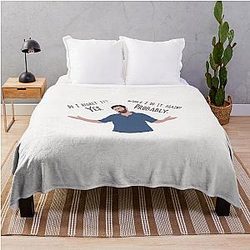 Nick Miller Outline Quote Throw Blanket