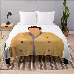 Nick Miller Trench Coat Vector Throw Blanket