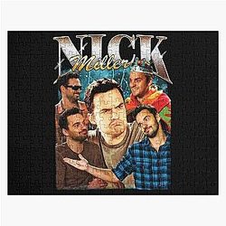 Nick Miller Homage Vintage T Shirt Retro Fan Tees Jigsaw Puzzle
