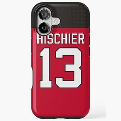 New Jersey Devils Nico Hischier Home Jersey iPhone Case