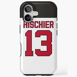 New Jersey Devils Nico Hischier Away Jersey Back Phone Case