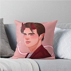 Nico Hischier Jersey Devil Throw Pillow