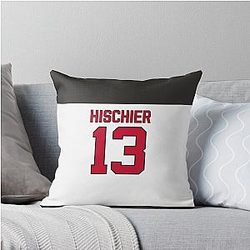 New Jersey Devils Nico Hischier Away Jersey Phone Case Throw Pillow