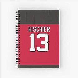 New Jersey Devils Nico Hischier Home Jersey Case Spiral Notebook