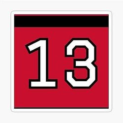 Nico Hischier Home Jersey Sticker 2024-2025