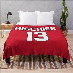 Nico Hischier Jersey Throw Blanket