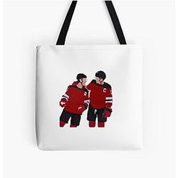 Jack Hughes Nico Hischier Sticker All Over Print Tote Bag