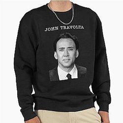 Nicolas Cage vs. John Travolta Black Hoodie Sweatshirt