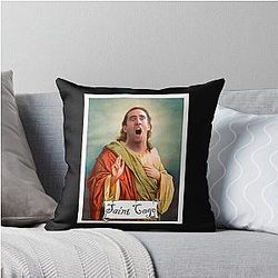 Saint Nicolas Cage The Glorious Throw Pillow 

becomes 

Saint Nicolas Cage Throw Pillow