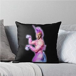 Nicolas Cage Pink Unicorn Throw Pillow
