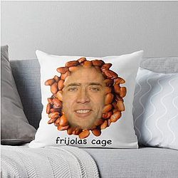 Nicolas Cage ironic funny Throw Pillow