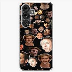Nicholas Cage Faces Pattern Samsung Galaxy Soft Case